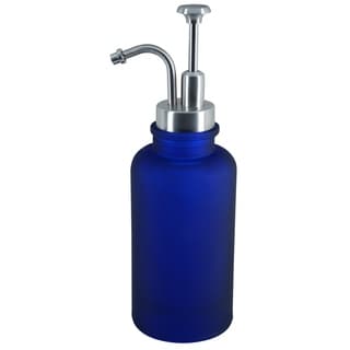 Countertop Soap And Lotion Dispenser Spirella Yoko Dark Blue Glass