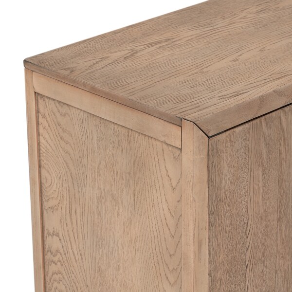 47.2" Versatile Wooden Storage Cabinet with 2 Metal handles & 2 Doors for Hallway, Living Room, Bedroom