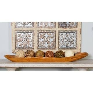 Brown Teak Rustic Tray 3 x 36 x 7 - Small
