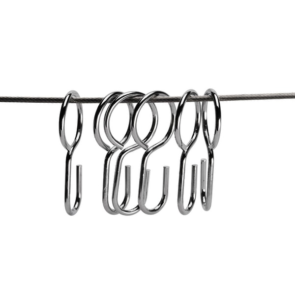 Croydex 118 in. Stainless Steel Wireline Shower Rod in Chrome