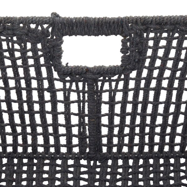 Cotton Bohemian Storage Basket - 19 x 16 x 10