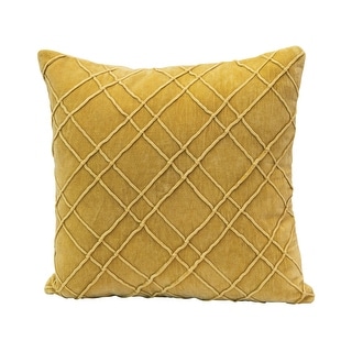 Cotton Velvet Pillow, Mustard Color