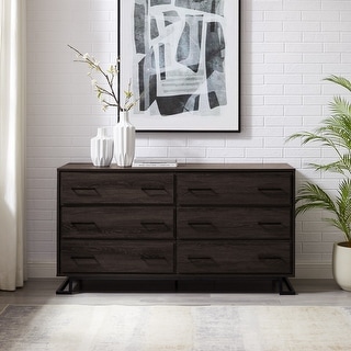 Middlebrook Contemporary Metal-Leg Six-Drawer Dresser