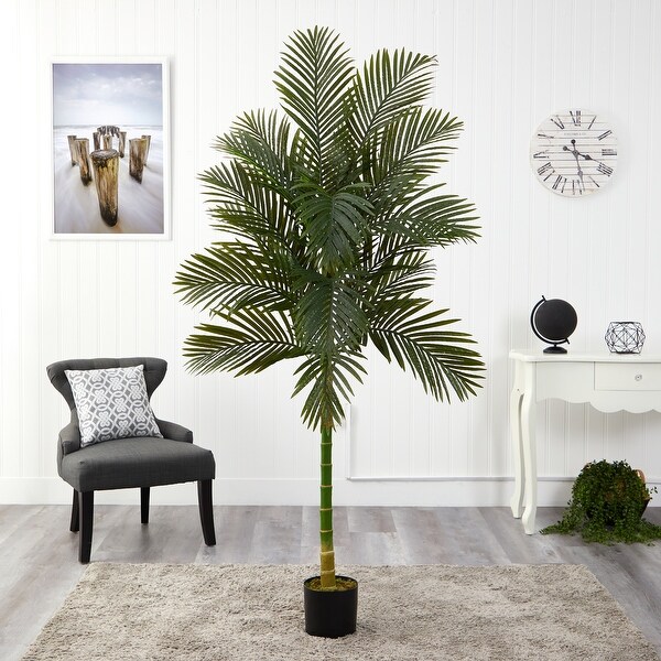 7' Golden Cane Artificial Palm Tree - 6"