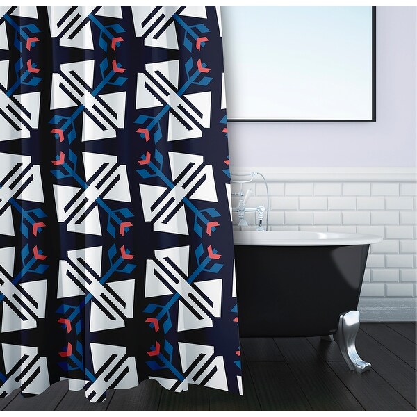 71 x 74-inch Jodhpur Ditsy Geometric Print Shower Curtain