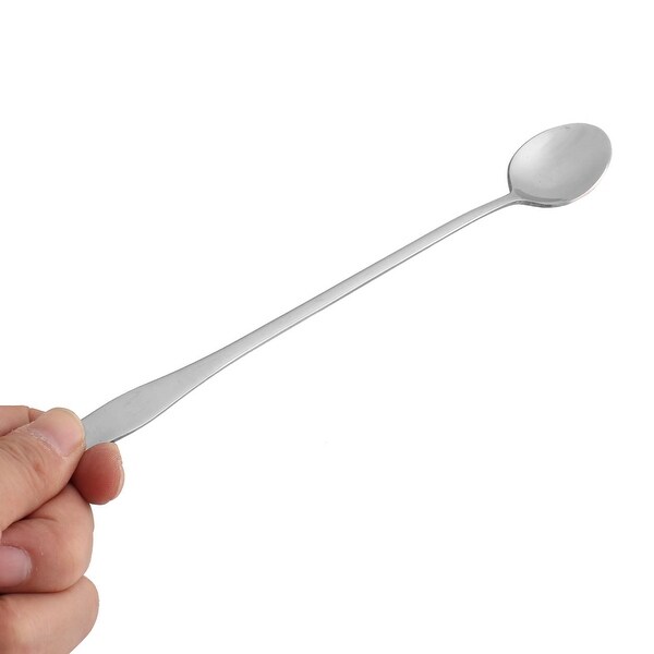 Kitchen Dinner Metal Tableware Flatware Coffee Milk Soup Spoon 26cm Long - Silver Tone - 26 x 3cm/10" x 1"(L*Max.W)