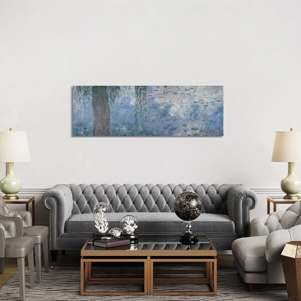 iCanvas "Waterlilies - Morning with Weeping Willows, 1914-18" by Claude Monet Canvas Print