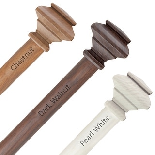 InStyleDesign Tild 1 inch Faux Wood Curtain Rod