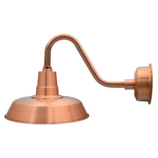 22" Oldage LED Barn Light with Vintage Arm in Solid Copper