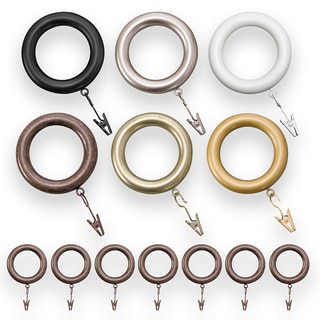 Pinnacle Bold Pole Resin Curtain Rod Rings (Pack of 7)