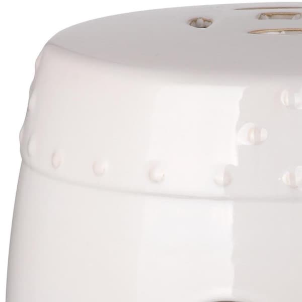 SAFAVIEH Kids Mini Ming Cream Petite Ceramic Decorative Garden Stool