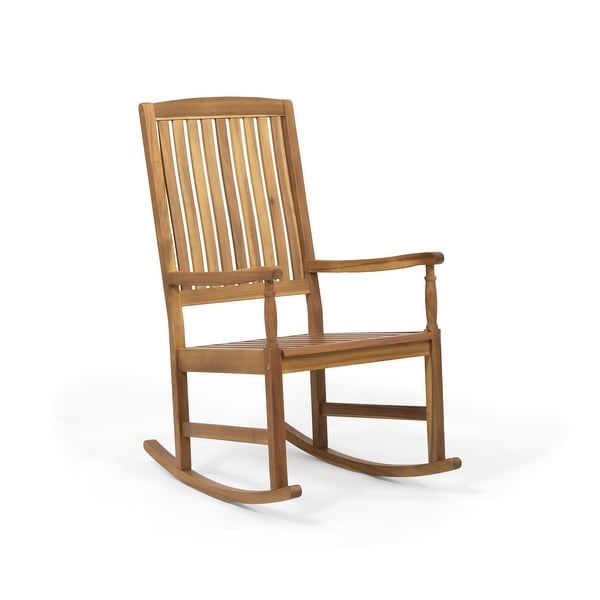 Arcadia Outdoor Acacia Wood Rocking Chair by Christopher Knight Home