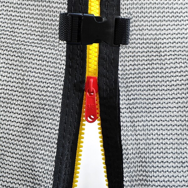 AOOLIVE 10FT Outdoor Trampoline with Basketball Hoop and Ladder Green