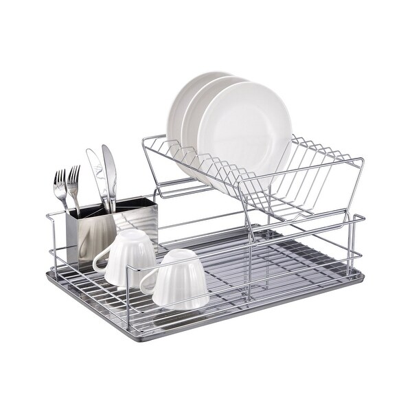 Better Chef 22-Inch Dish Rack - Silver