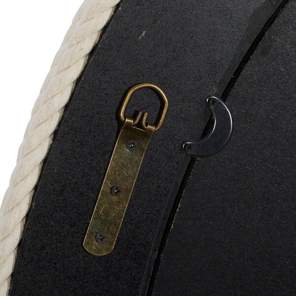 White MDF Coastal Wall Mirror 36 x 36 x 3 - 36 x 3 x 36Round