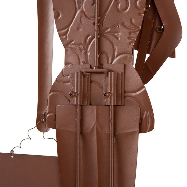 Glitzhome 36"H Christmas Metal Penguin or Nutcracker Yardstake or Standing Sign or Wall Decor