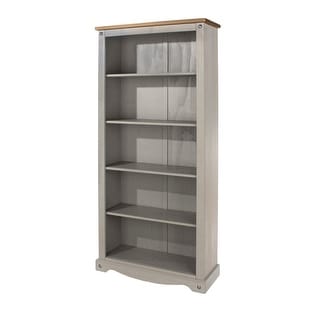 Wood Bookcase 5 Shelf Corona Collection | Furniture Dash