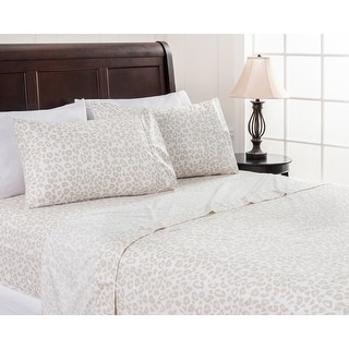 Chanasya Leopard Animal Print Ultra Soft Microfiber Sheet Set