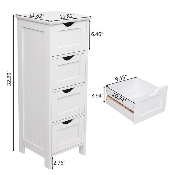 4 Drawers Free Standing Bathroom Storage Cabinet