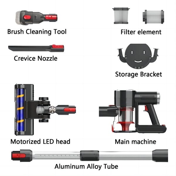 Cordless Stick Vacuum Cleaner 4-in-1 Handheld Vacuum Cleaner, Brushless, 20KPA