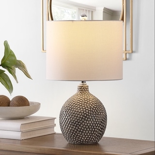 SAFAVIEH Lighting 19-inch Breeda Ceramic Table Lamp - 12" x 12" x 19"