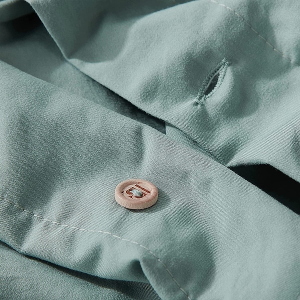 Natural Loft Comforter Set - Iceberg Green