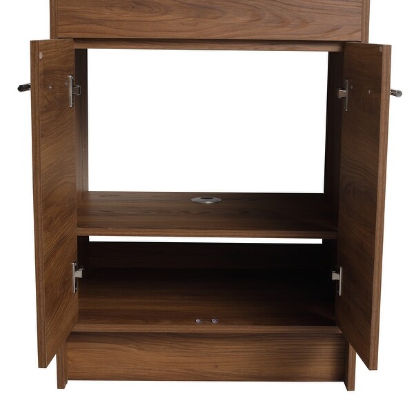 Beingnext 24"/36"/48" Bathroom Vanity with Sink, Freestanding Bathroom Vanity with Soft Close Door and Shelf