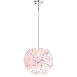 SAFAVIEH Lighting 4-light Montana Pendant / Pink - 16.5" x 16.5" x 18-48"