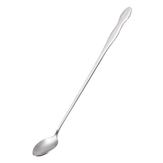 Long Handle Spoon, 1Pcs 10.24-Inch Stainless Steel Stirring Spoons - Silver