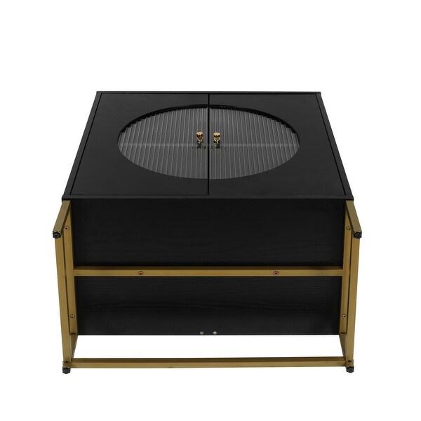 Storage Cabinet with Glass Door, No handle design,Push to open the door,Sideboard Buffet Cabinet for Kitchen,Dining Room