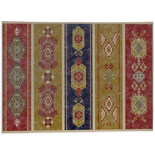 KUCCI NAVY & RED Bath Rug By Kavka Designs