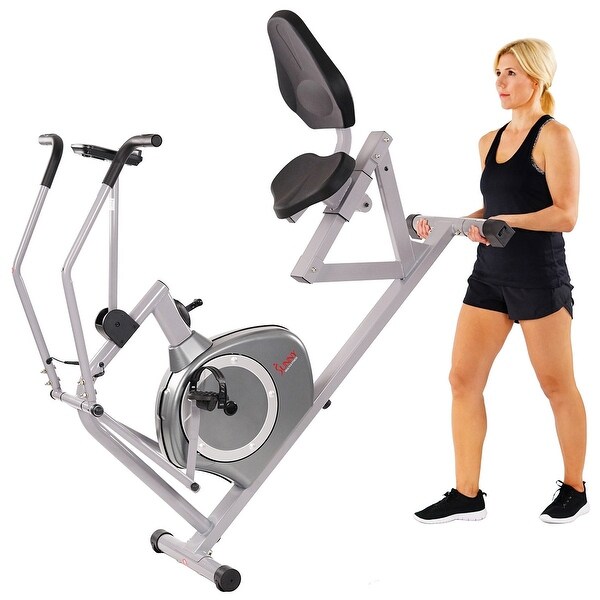 Sunny Health & Fitness Cross Training Magnetic Recumbent Bike