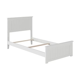 Nantucket Twin Platform Bed with Matching Footboard in White