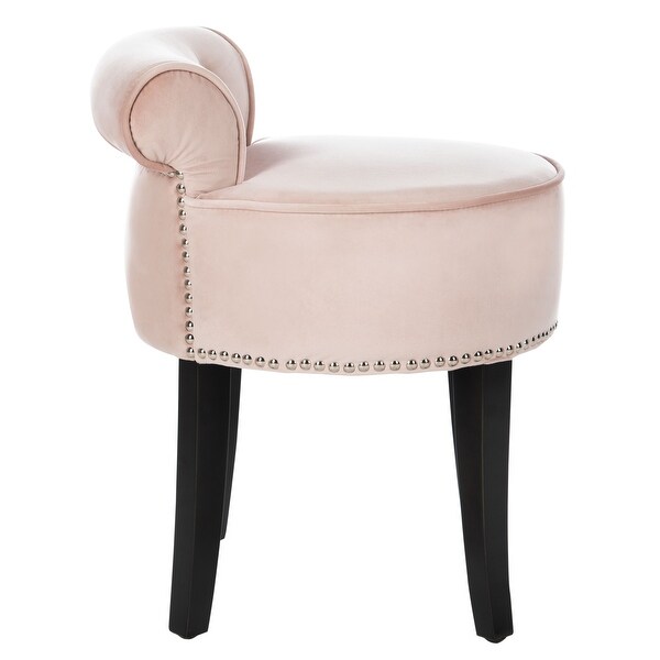 SAFAVIEH Georgia Blush Petite Vanity Stool - 17.9" x 19" x 22.8"