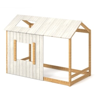 Distressed Rustic Twin House Floor Bed