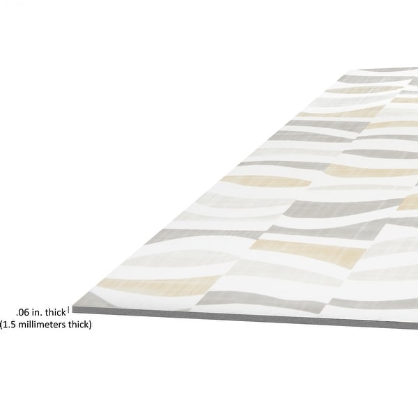 Retro Self Adhesive Vinyl Floor Tile - Linen Waves - 20 Tiles/20 sq. ft.