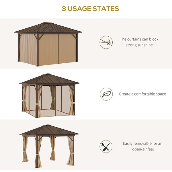 Outsunny Outdoor Hardtop Gazebo