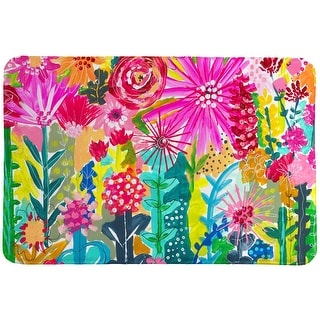 Vivid Floral Cluster Memory Foam Rug