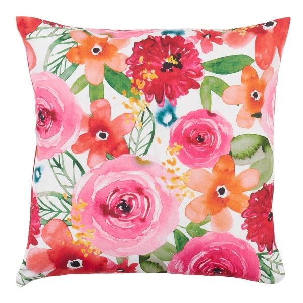 Floral Design Throw Pillow