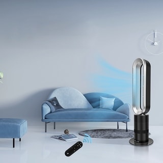 32 in. Bladeless Tower Fan Heater and Fan Combo Ideal For Four Season Available