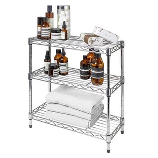 Seville Classics 3-Tier Steel Wire Shelving, 17.5" W x 7.5" D x 18.5" H