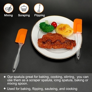 2Pcs Flexible Silicone Spatula Heat Resistant Non-scratch Spatula - 7.5"x1.4"(L*W)