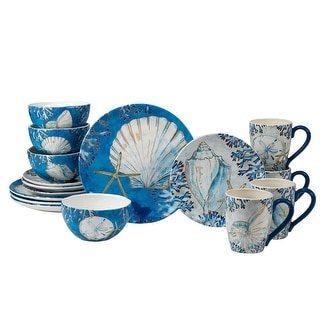Certified International Playa Shells 16-piece Dinnerware Set, Service for 4