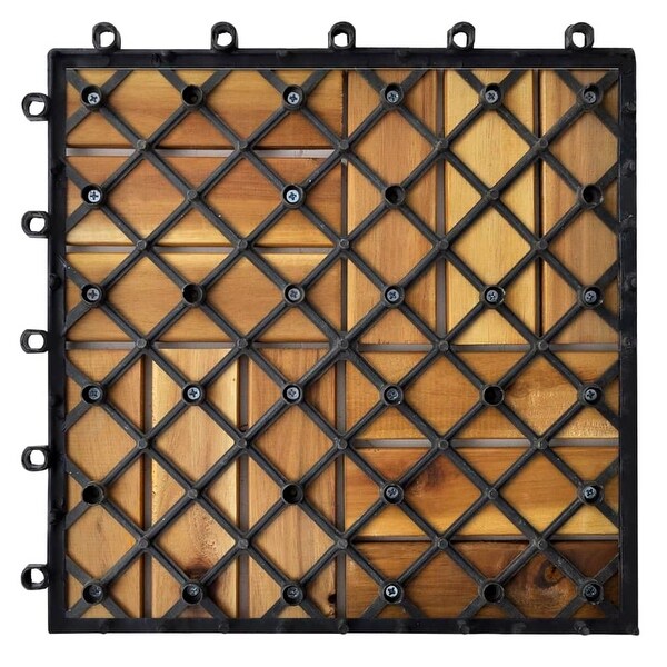 vidaXL Decking Tiles 11.8"x11.8" Acacia Set of 30