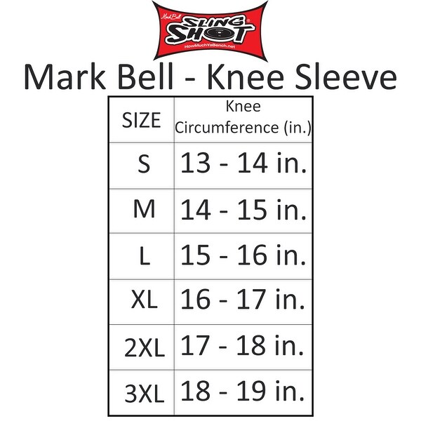 Sling Shot Knee Sleeves 2.0 by Mark Bell - Black, 7mm thick neoprene compression