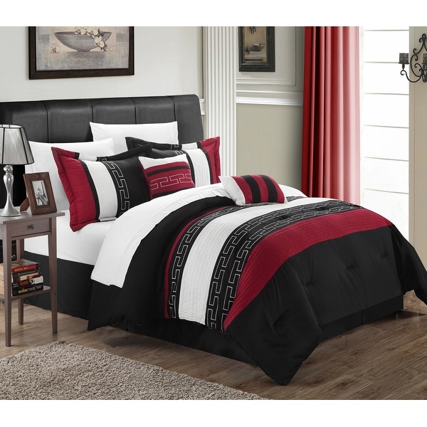 Chic Home Caleb Hotel Collection 6-Piece Black Comforter Set