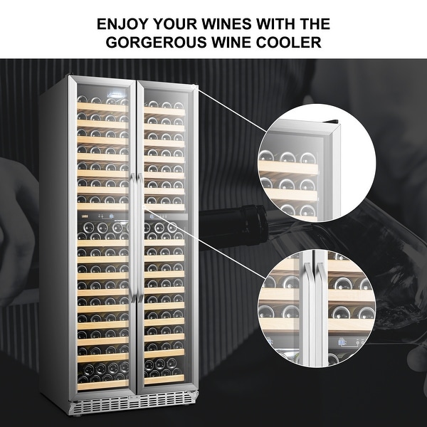 Lanbo Dual Zone Compressor Wine Cooler Cellar, 287 Bottles
