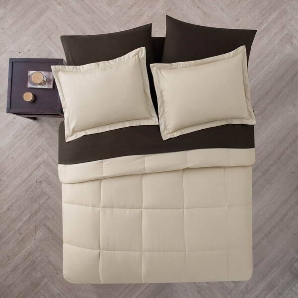 Porch & Den Christine Down Alternative Reversible 7-piece Bed in a Bag with Sheet Set