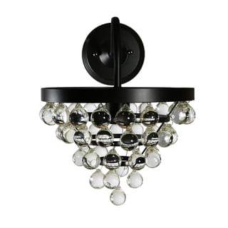 Polerma Antique Bronze Hanging Crystal Sconce