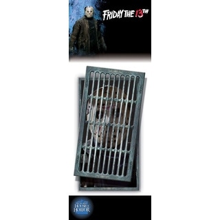 14" Beige and Gray Friday the 13th Jason Halloween Wall Decor